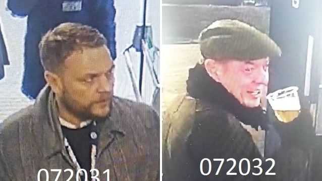 Images of the men police wish to identify
