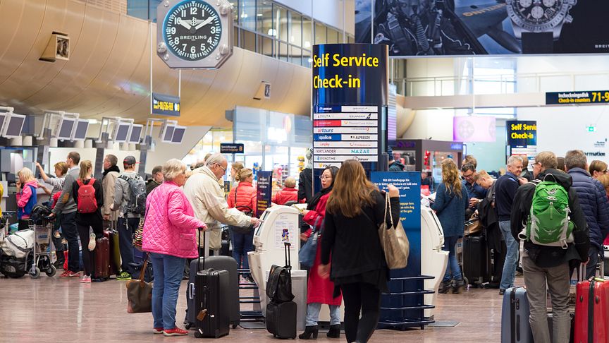 Totalt 2 560 000 passagerare reste till eller från Stockholm Arlanda Airport i juli 2017, en ökning med nio procent jämfört med samma månad förra året. Foto: Daniel Asplund
