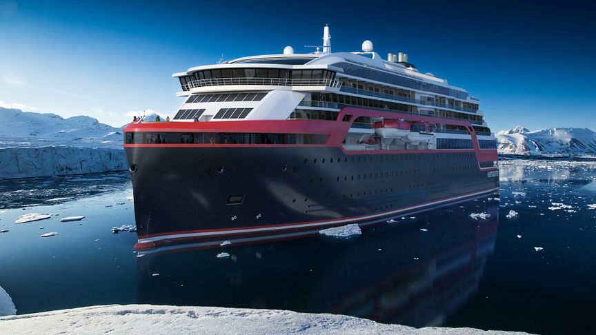 Hurtigrutens nye hybridskip MS "Roald Amundsen" skal fra 2018 i perioder seile lydløst og utslippsfritt langs iskanten i Antarktis.