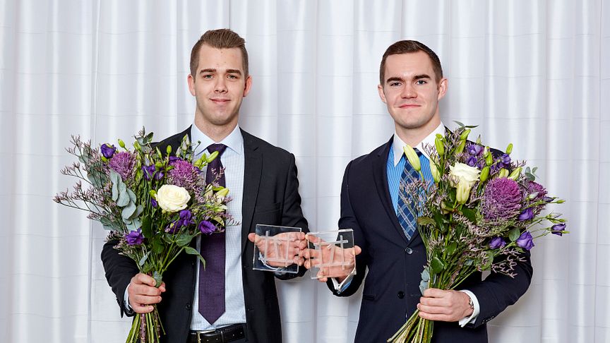 På bilden 2015-års pristagare: Christian Sahlström och Christian Severin 