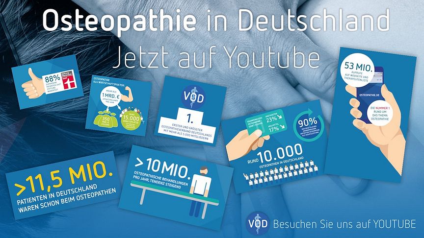 Wissenswertes rund um die beliebte Medizinform Osteopathie bietet der VOD auf seinem YouTube-Kanal (www.osteopathie.de/youtube).