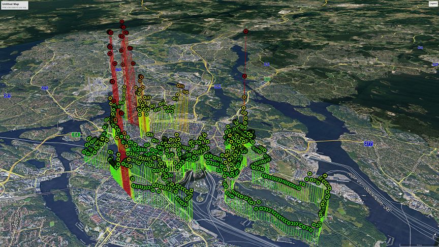 Under Stockholm marathon 2019 mätte företaget Senseair CO2-halten i olika delar av Stockholm med en konventionell koldioxidmätare. Graferna illustrerar hur olika halterna kan vara i en stad, och behovet av en billig och liten mätare.
