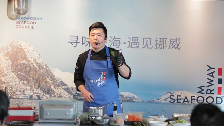 Kokkedemonstrasjon: Under torskefestivalen skal flere kinesere få lære om hvordan norsk torsk kan tilberedes på det kinesiske kjøkken.