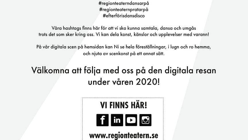 Regionteatern Blekinge Kronoberg satsar digitalt