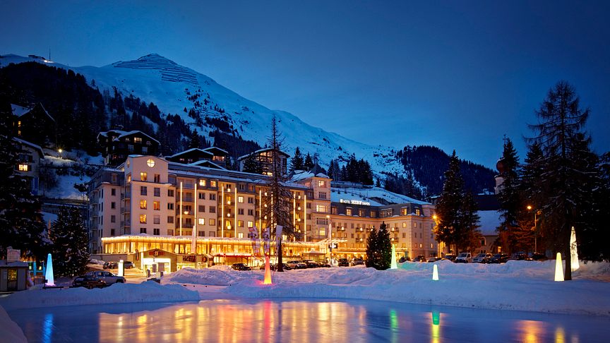 Außenansicht Fünf-Sterne Hotel Seehof Davos