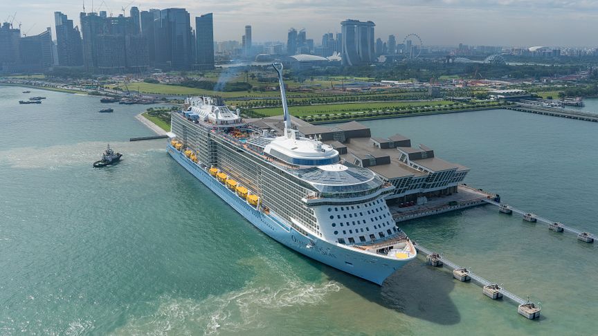 The Singapore-homeported Ovation of the Seas