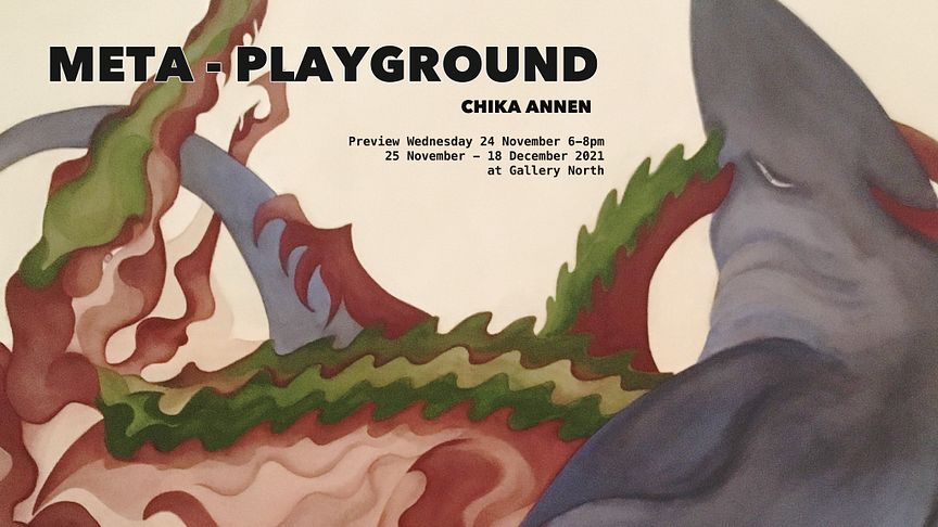 Gallery opening times for Chika Annen's Meta-Playground exhibition are 12.30pm-4.30pm Tuesday to Friday and 10am-2pm on Saturdays.