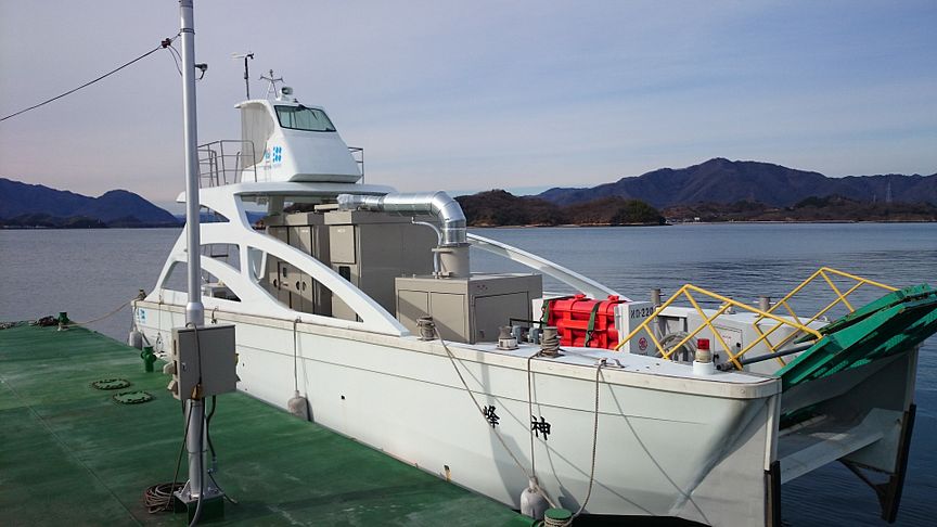 The test boat for the hydrogen fuel cell system