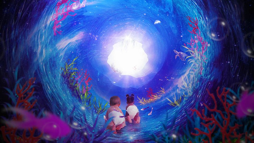Den kosmiska havsträdgårdspassagen är ett spännande dansäventyr för bebisar och vuxna att dyka in i tillsammans.