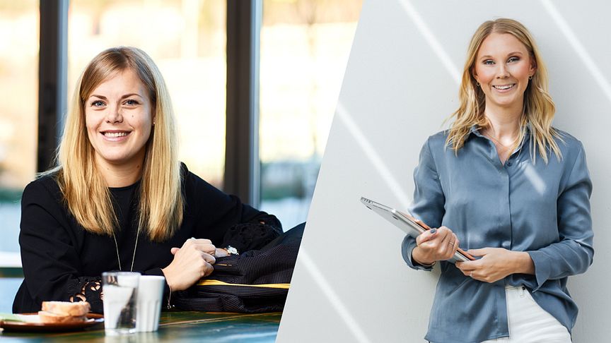 Anna Nordlander och Hanna Nordenö lanserar appen About Mom under 2021. Foto: Kristoffer Lönnå