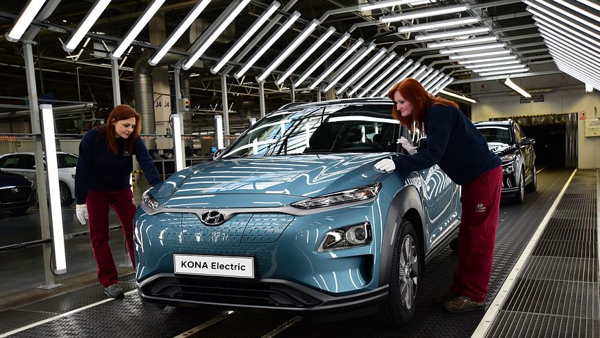 KONA electric skal fra mars 2020 også produseres i Europa. Foto: Hyundai