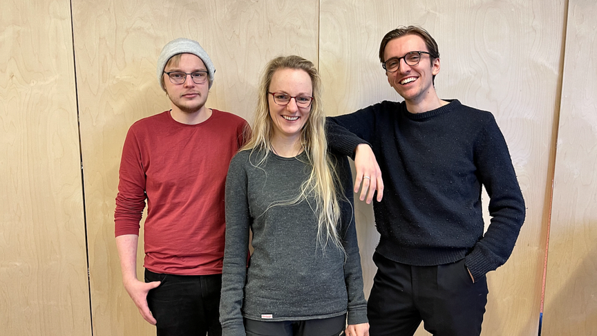 Joel Gerhardsson, Daria Chrobok och Erik Modin. FOTO: eXpression Umeå
