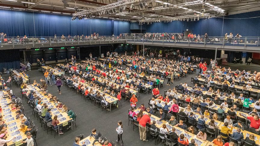 Schackfyrans Södra Riksfinal kommer att äga rum i Helsingborg Arena i maj varje år mellan 2021–2026. Foto: Svenska Schackförbundet