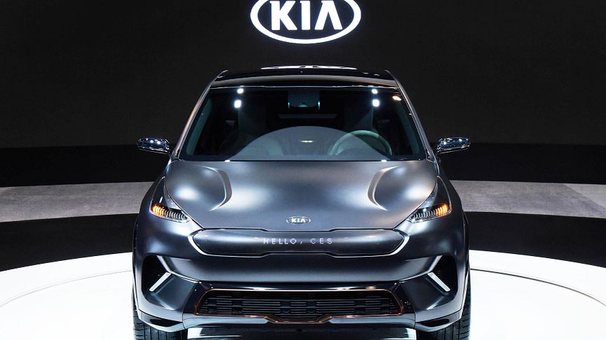På CES 2018 præsenterer KIA bl.a. et Niro EV koncept med en rækkevidde på 383 kilometer uden emissioner.