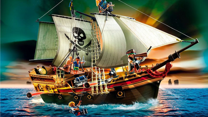 3940 Playmobil DRACHEN FAHNE FLAGGE  für Piratenschiff  Rarität  Piraten