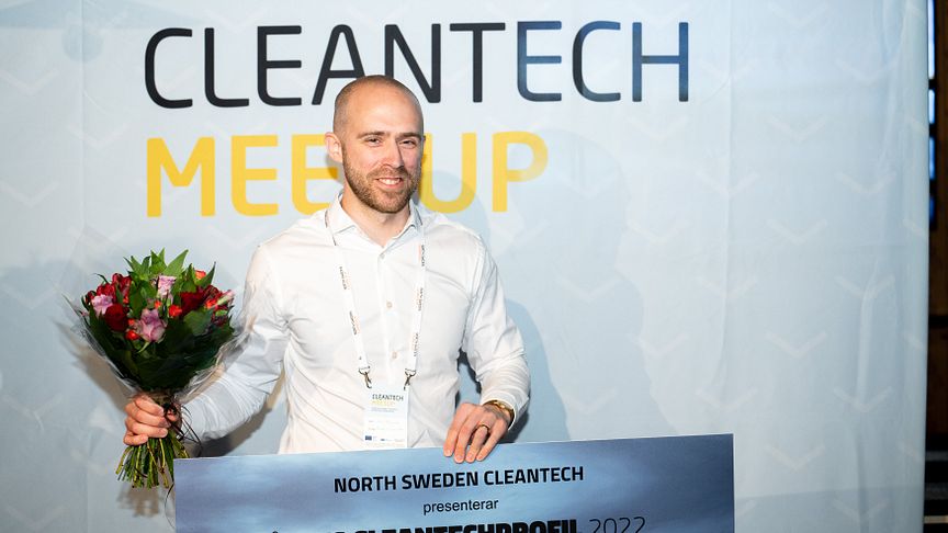 Jonas Ranggård utnämndes till Årets Cleantechprofil 2022 under Cleantech Meetup 10 maj