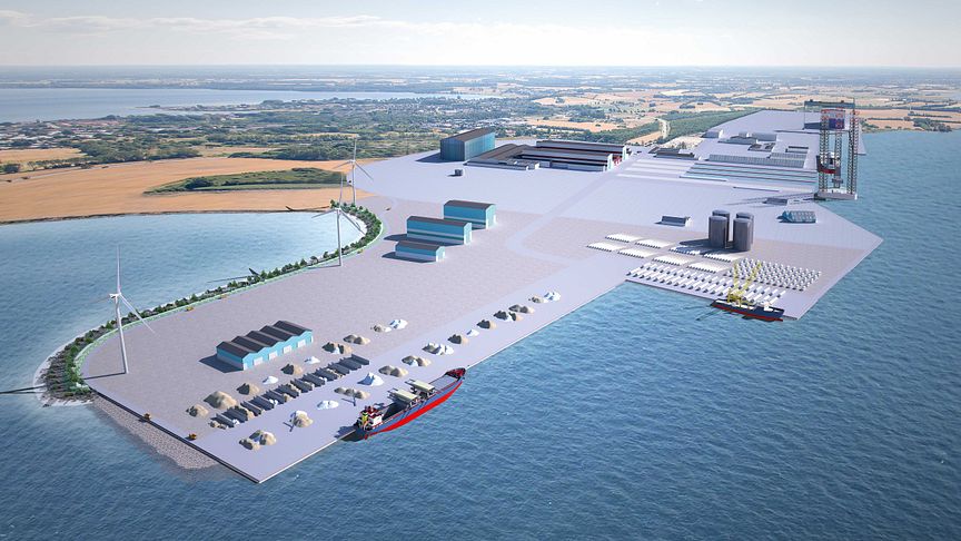 Visualization of the harbor development in Odense. (copyright: ​LINDØ port of ODENSE A/S)