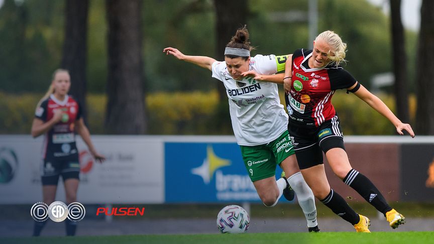 Bilden från match mellan Morön BK och Lidköpings FK i Elitettan säsongen 2020