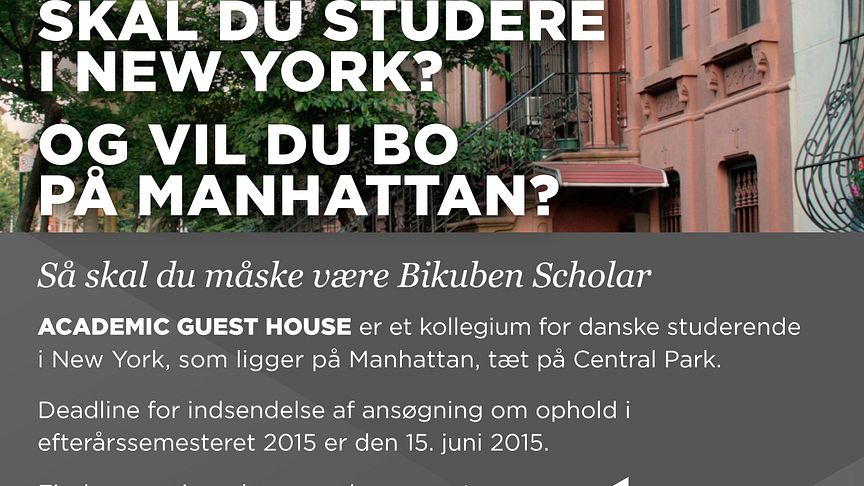 Skal du studere i New York? Så skal du måske være Bikuben Scholar
