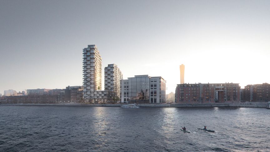 Med Docks får Malmös skyline ett nytt inslag. Illustration: Visulent