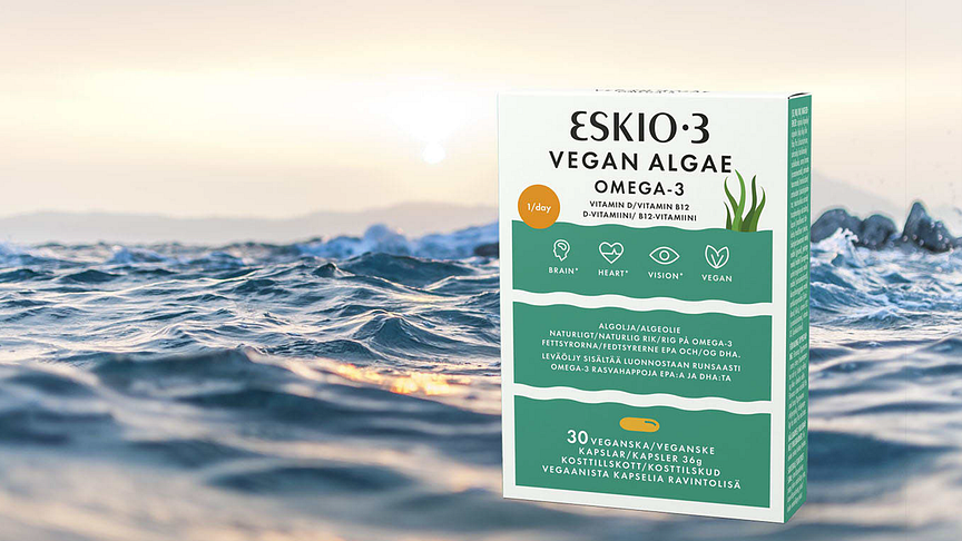 Uusi kasviperäinen tuote Eskio-3 Omega-3-sarjaan – Hae voimaa merestä!