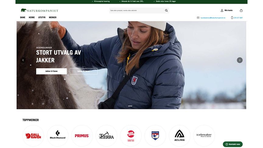 Nå lanserer Naturkompaniet nettside