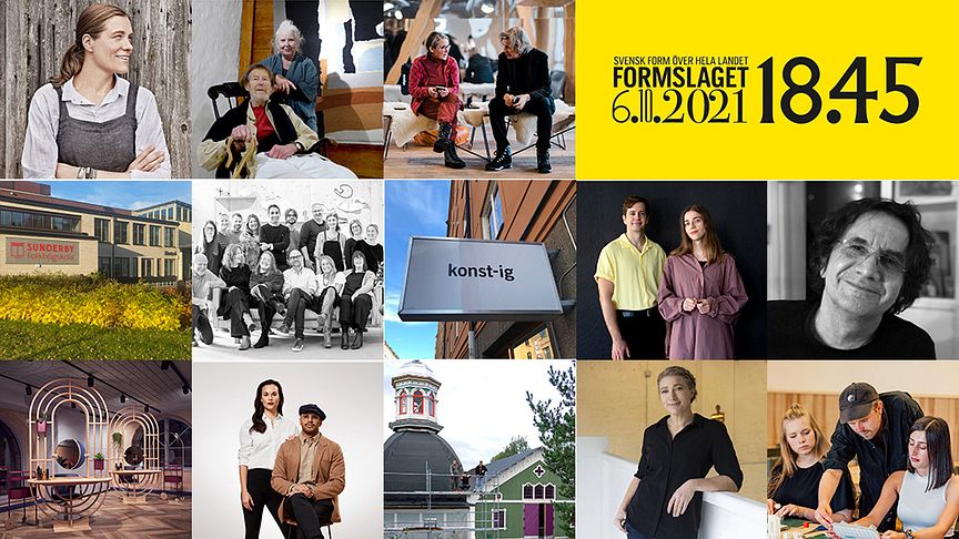 Årets Formbärare 2021 - korade av Svensk Forms regionalföreningar den 6 oktober 2021