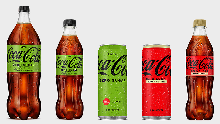 Coca–Cola Zero Sugar Lime och Coca–Cola Zero Sugar Koffeinfri.