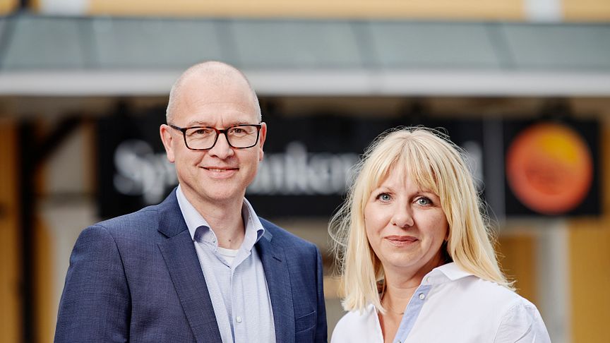 Sparbankens Nords VD, Gunnar Eikeland och Erika Mattsson, Chef för Hållbarhet och Samhälle på Sparbanken Nord.