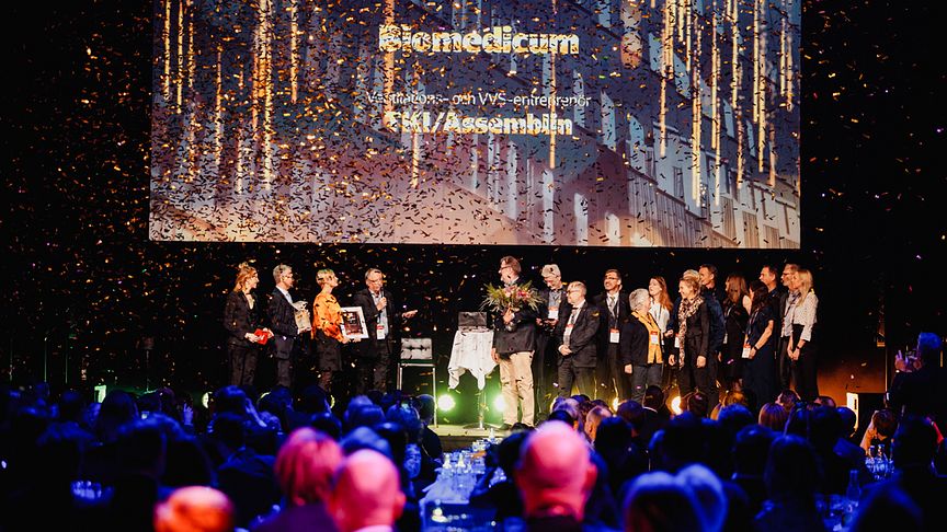 Forskningslaboratoriet Biomedicum i Solna utsågs till Årets Bygge 2019. 