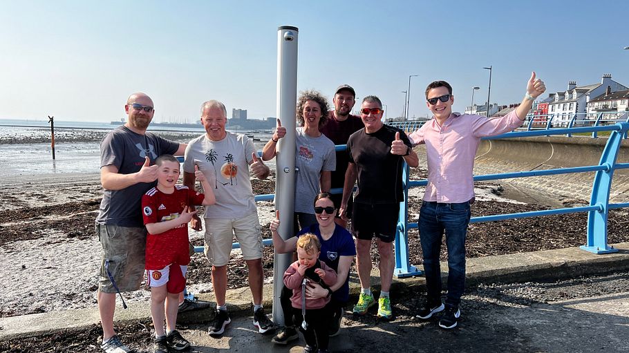 Open-water swimmers buoyed by new shower at Fisherman’s Quay