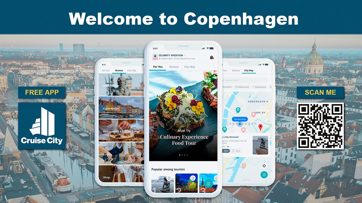New app helps cruise tourists navigate Copenhagen. Copenhagen Malmö Port (CMP) introduces Cruise City (Image - May 2022)