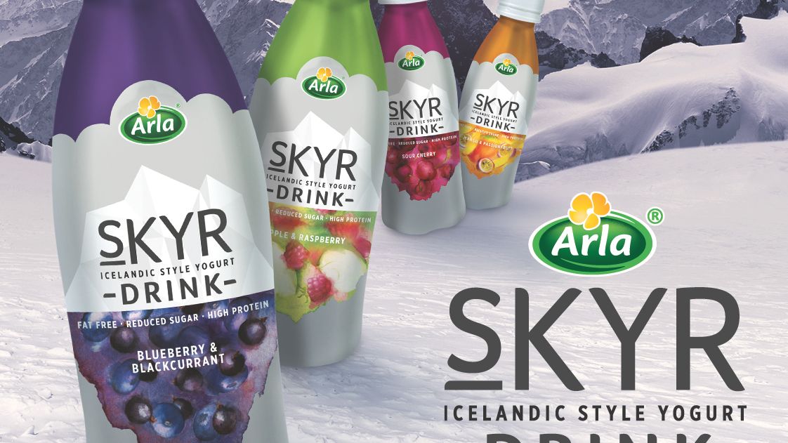 reduced range Arla Foods | now sugar extends high drinking skyr format yogurt in fat and free, - available protein Arla new award the winning