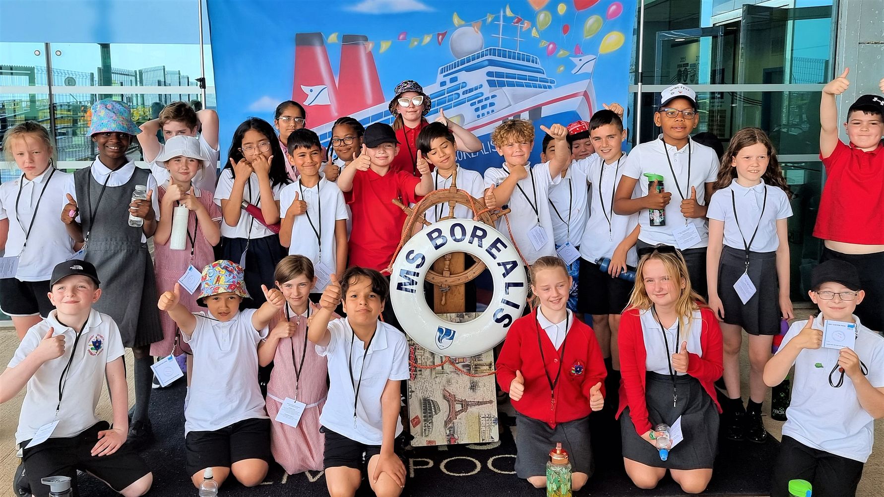 Class of Year 5 students explore career opportunities at Cruise Liverpool with surprise visit on board Fred. Olsen Cruise Lines' Borealis  (Image at LateCruiseNews.com - June 2023)