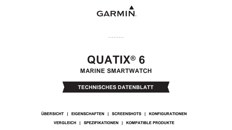 Datenblatt Garmin quatix 6 Serie 