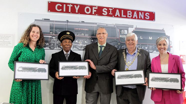 A new sign and photo exhibition have been unveiled at St Albans City train station. More images below.