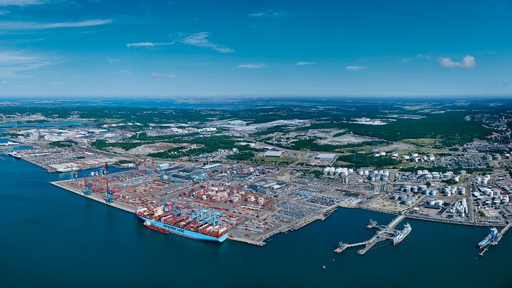 Containertrafiken till och från Göteborgs hamn klarade sig över förväntan under 2020. Bild: Göteborgs Hamn AB.