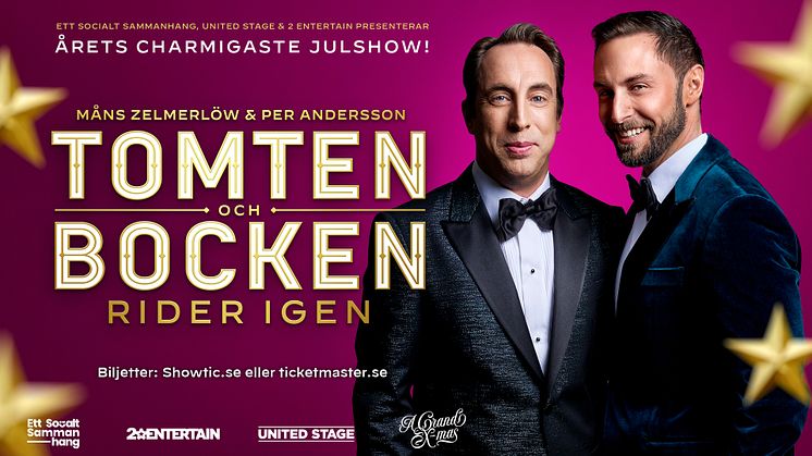 Tomten och Bocken rider igen – en slags julshow på turné med Måns Zelmerlöw och Per Andersson