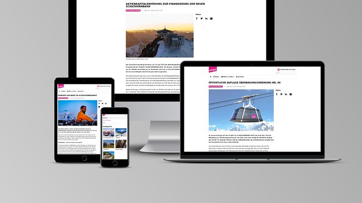 Der neue Newsroom der Schilthornbahn AG ist online