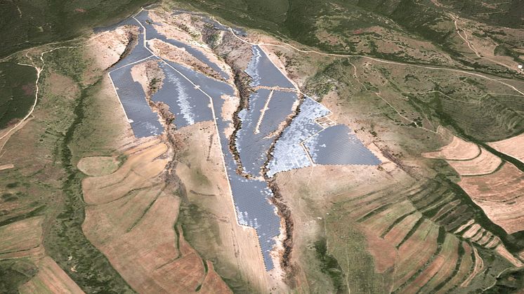 Visualisation of the completed Verila solar power plant in Bulgaria (Illustration by SUNOTEC)