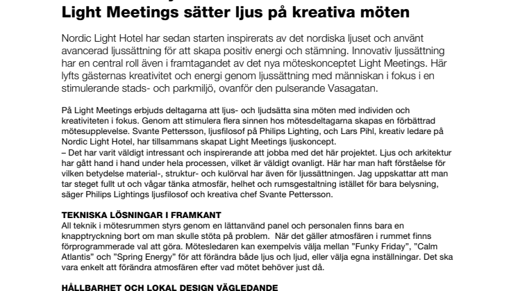Stockholms nya mötesscen Light Meetings sätter ljus på kreativa möten