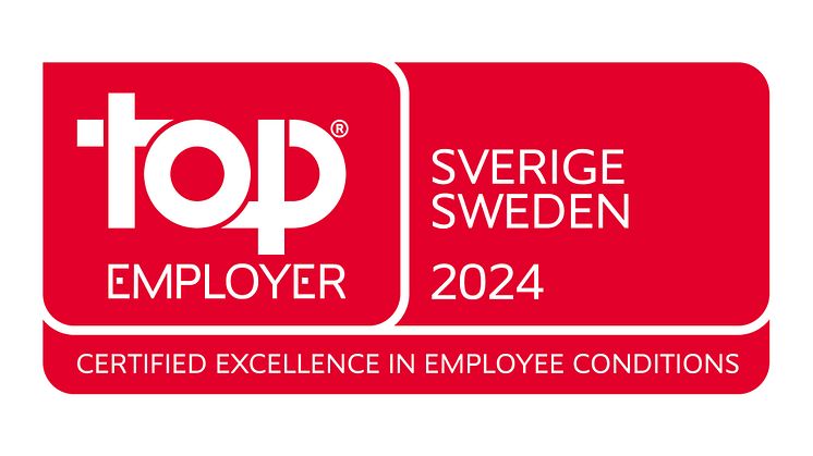 TCS Sverige har utsetts till Top Employer 2024  av Top Employers Institute