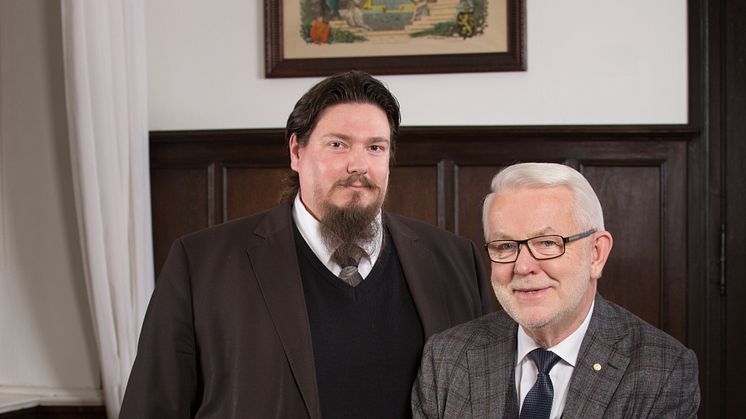Jobst-Peter Gerlach-von Waldthausen with son Timor, who joined the company in 2014 and has been managing the business at Eduard Gerlach alongside his father since 2018. Picture: GEHWOL.