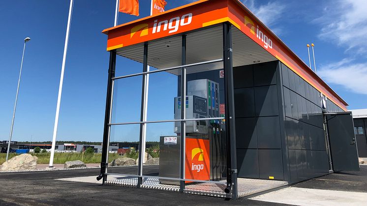 INGO öppnar sin tredje station i Enköping - med containerlösning