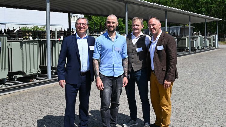 Pressegespräch Marktheidenfeld: Frank Schneider, Philipp Hench, Günther Mertel und Sebastian Schreck