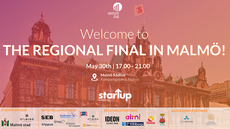 Welcome to the regional final in Venture Cup STARTUP 2022 in Malmö! 