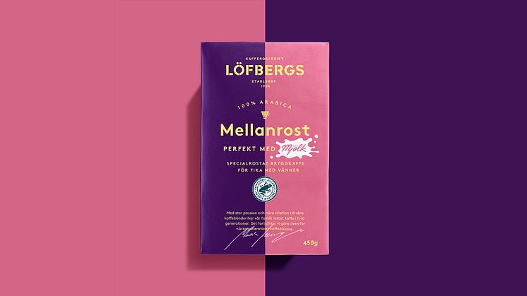 Löfbergs nyhet är mindre syrlig och passar därför extra bra för alla som har mjölk i sitt kaffe.