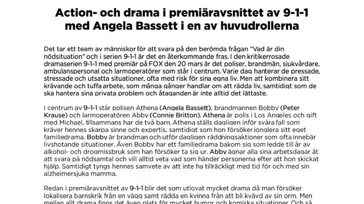 ​Action- och drama i premiäravsnittet av 9-1-1 med Angela Bassett i en av huvudrollerna