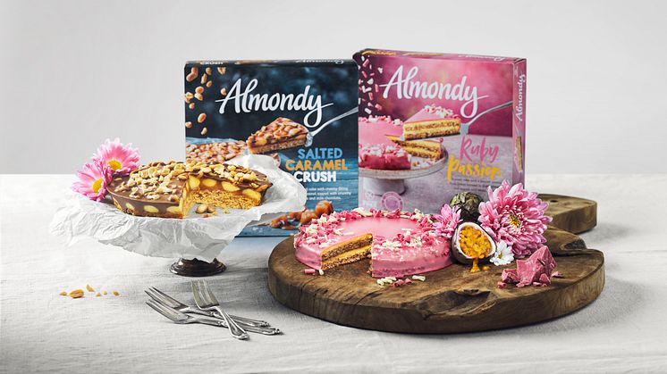 Almondy lanserar dubbla tårtnyheter  - de hetaste smaktrenderna nu i frysdisken