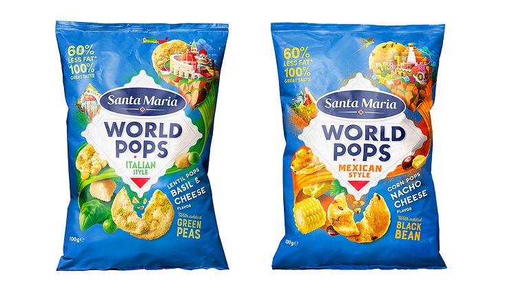 Santa Maria lanserar fler poppade chips – nu med smak av Italien och Mexiko